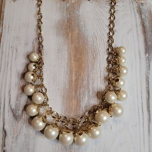 KATE SPADE Pearl Gold Plated Statement Necklace